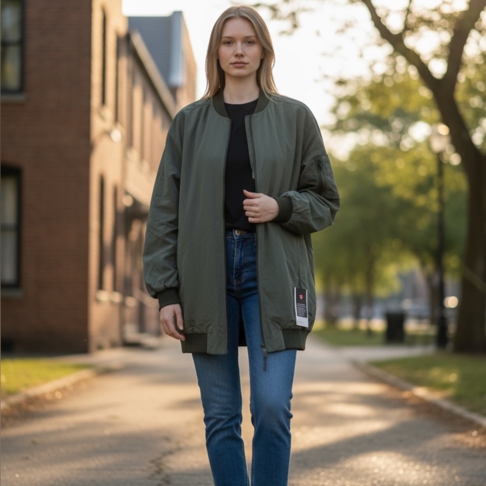 LuLuLemon Oversized Fit Nonstop Olive Bomber Jacket 10 - Picture 2 of 9